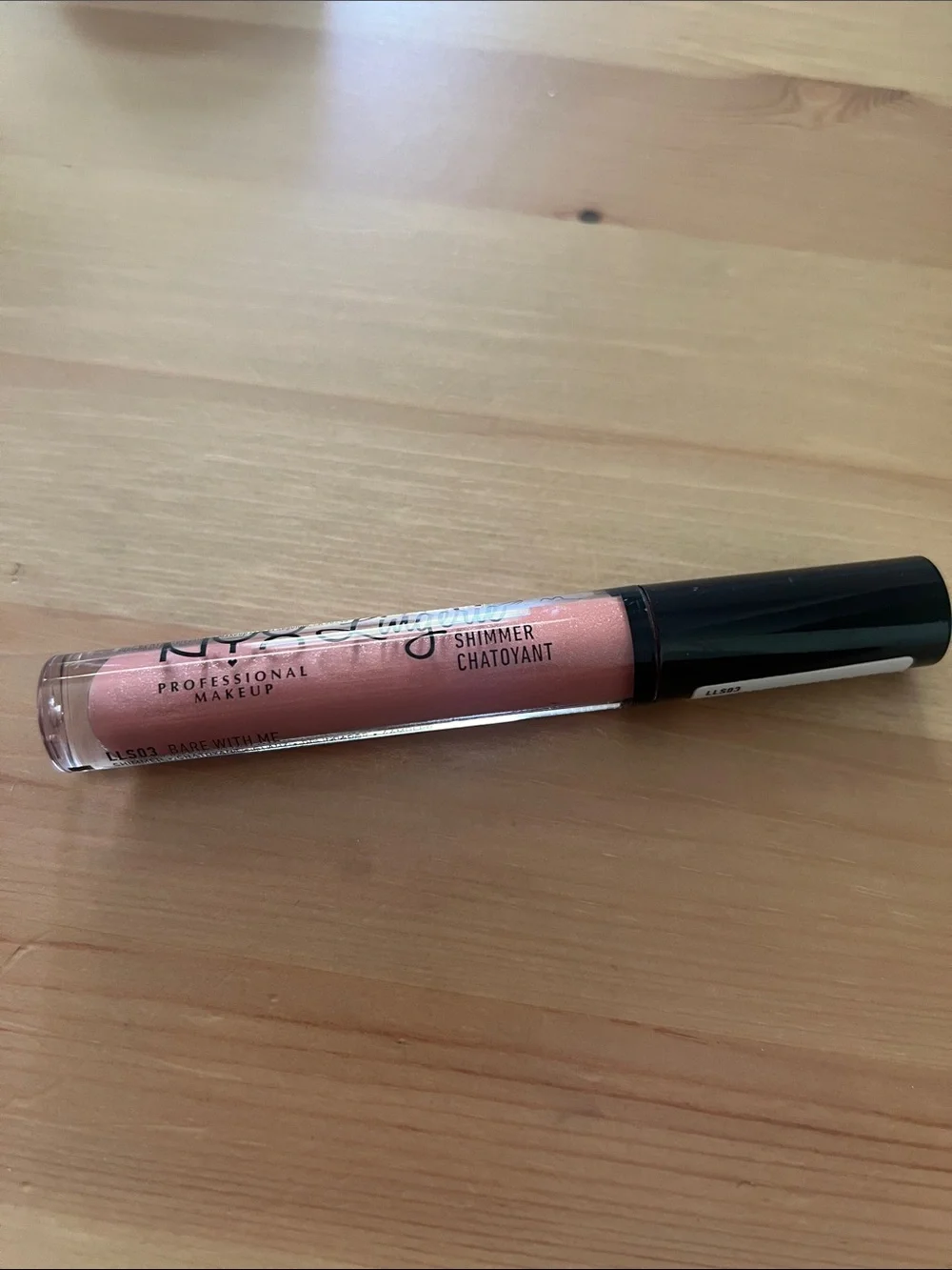 NYX Lingerie Shimmer Lip Gloss in Bare with Me